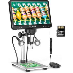 LCD Digital Microscope 1200X, 7'' Coin Microscope  with 12MP Camera Sensor